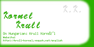 kornel krull business card